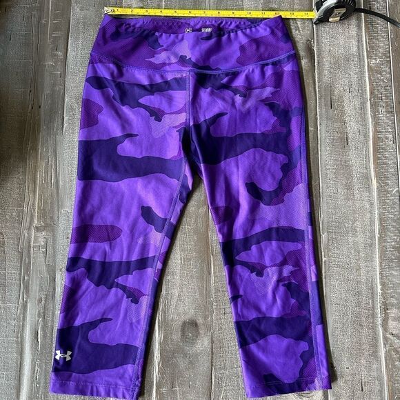 Under Armour HeatGear Compression Capri Leggings Camo S - Picture 2 of 6